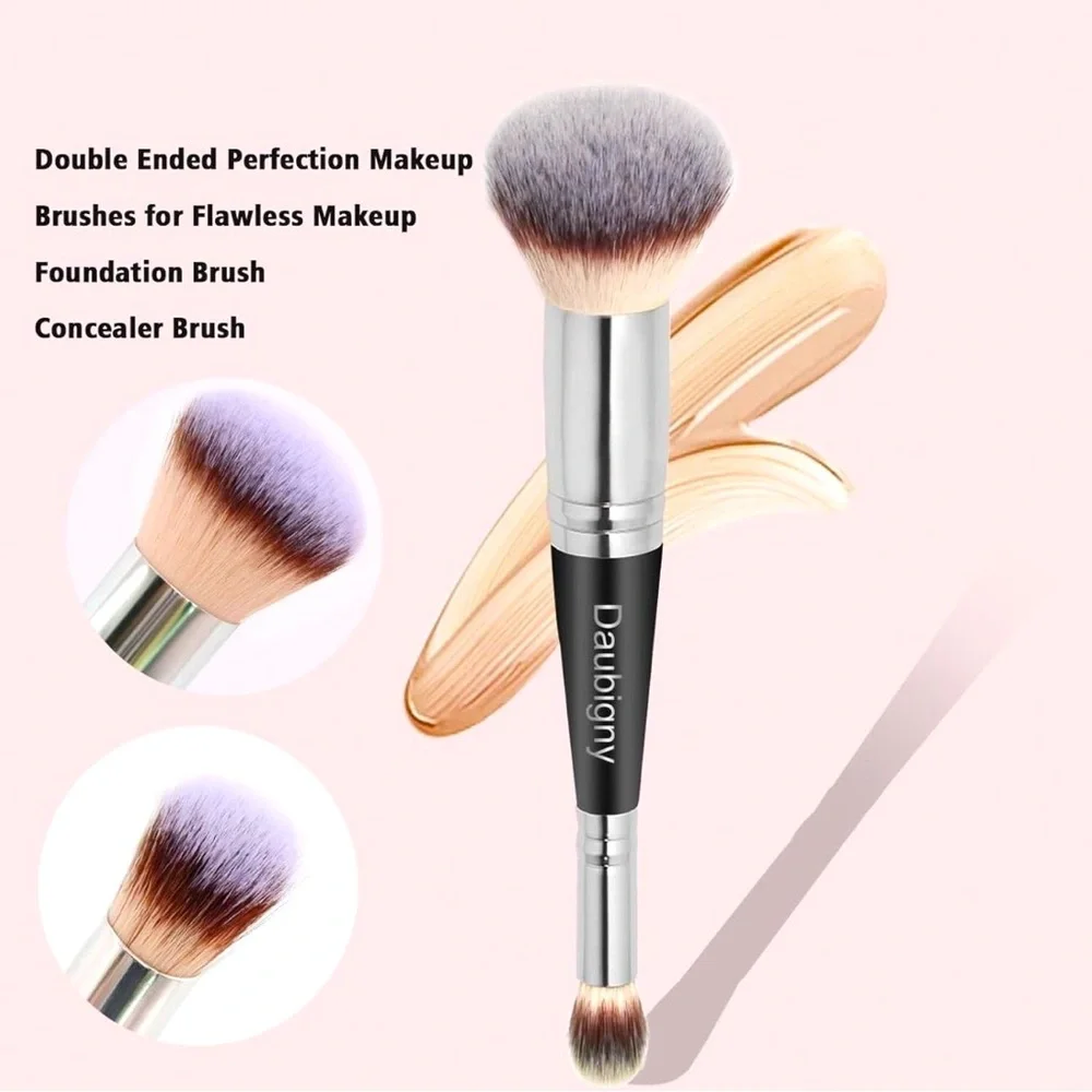 ,Daubigny Makeup Brushes Dual-ended Foundation Brush Concealer Brush